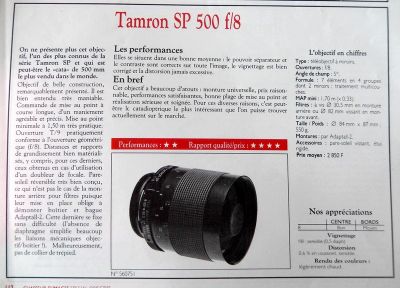 Mots-clés: Tamron 500f8