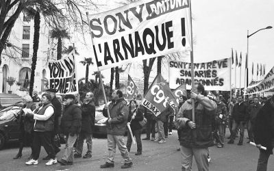manif contre la fermeture de sony Pontonx
