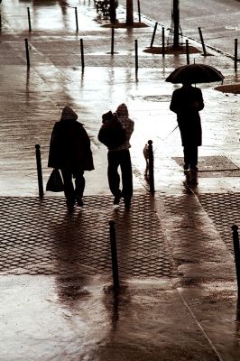 parapluie, de dos
