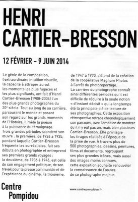 Expo Cartier-Bresson
