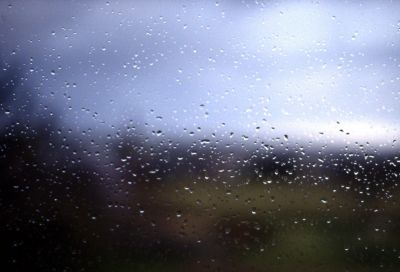 la cabane sous la pluie (alors évidemment, il faut me croire quand je vous dis qu'elle est derrière...)
