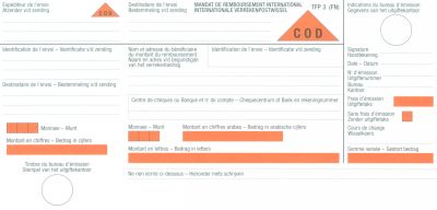 formulaire d'envoi internationnal contre remboursement
