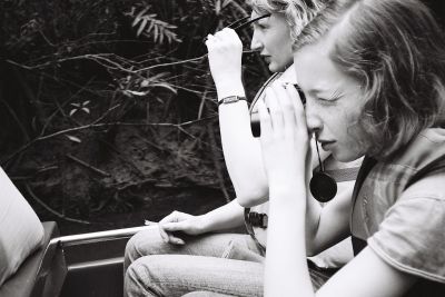 Taken with Chinon Bellami, compact 35mm.  Ilford B+W (C41 process).
