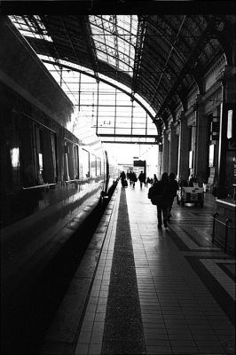 Départ !
En gare, avec un Minox 35 Ml
