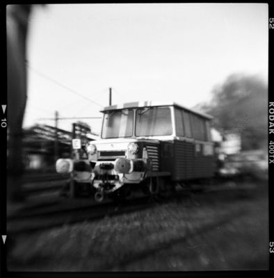 draisine dans l'arrière gare d'Étampes
