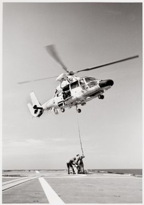 helico
exercice de manoeuvre sur le pont
