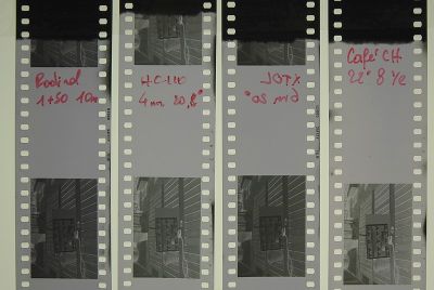 4 morceaux de HP5+ pour essai
