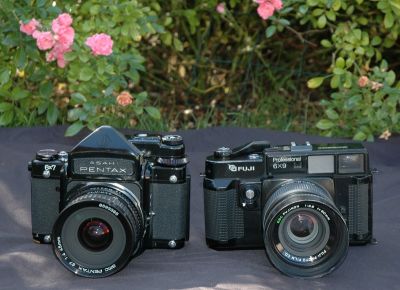 Comparaison des gabarits du Pentax 6x7
