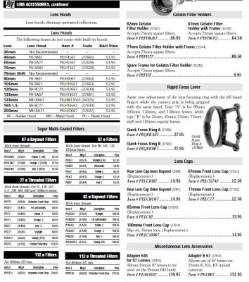 Pentax 6x7 catalogue
