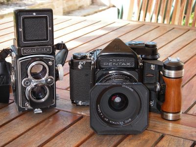 Rolleiflex et pentax 6x7

