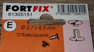 Rivets pour refaire une sangle de portage pour le Rolleiflex
