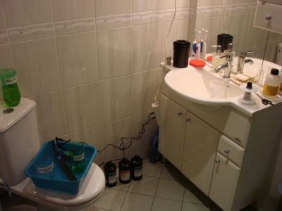 séance de développement
la SDB est mise à contribution - bain marie avec thermostat et pompe d'aquarium !
