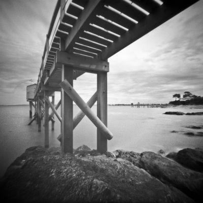 Carrelet - Pointe St Gildas
Noon Pinhole - PanF+ 50@ - Scan de néga
Mots-clés: Noon pinhole mer carrelet