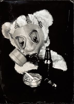 Nounours dépressif 
Ambrotype 13x18cm
Mots-clés: Collodion ambrotype 13x18cm