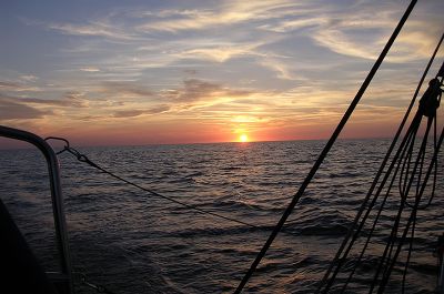 Coucher de soleil en méditerranée

